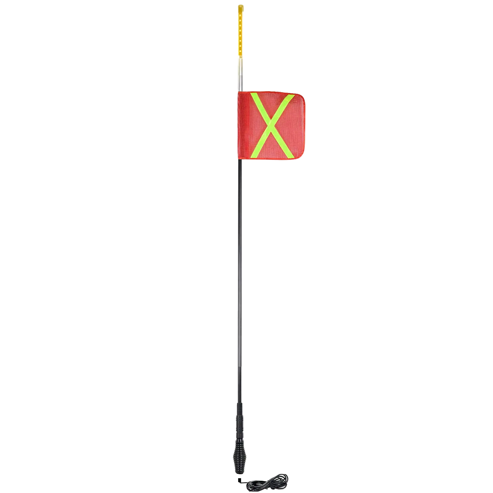 12FT lit tip collapsable safety whip (3 sections)