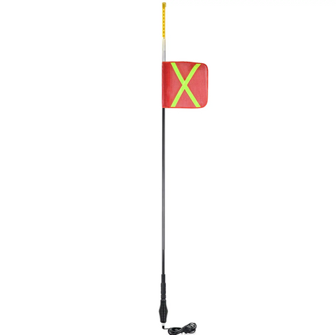 12FT lit tip collapsable safety whip (3 sections)