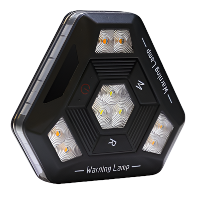 HD rechargeable magnetic warning lights in charging case 6PK