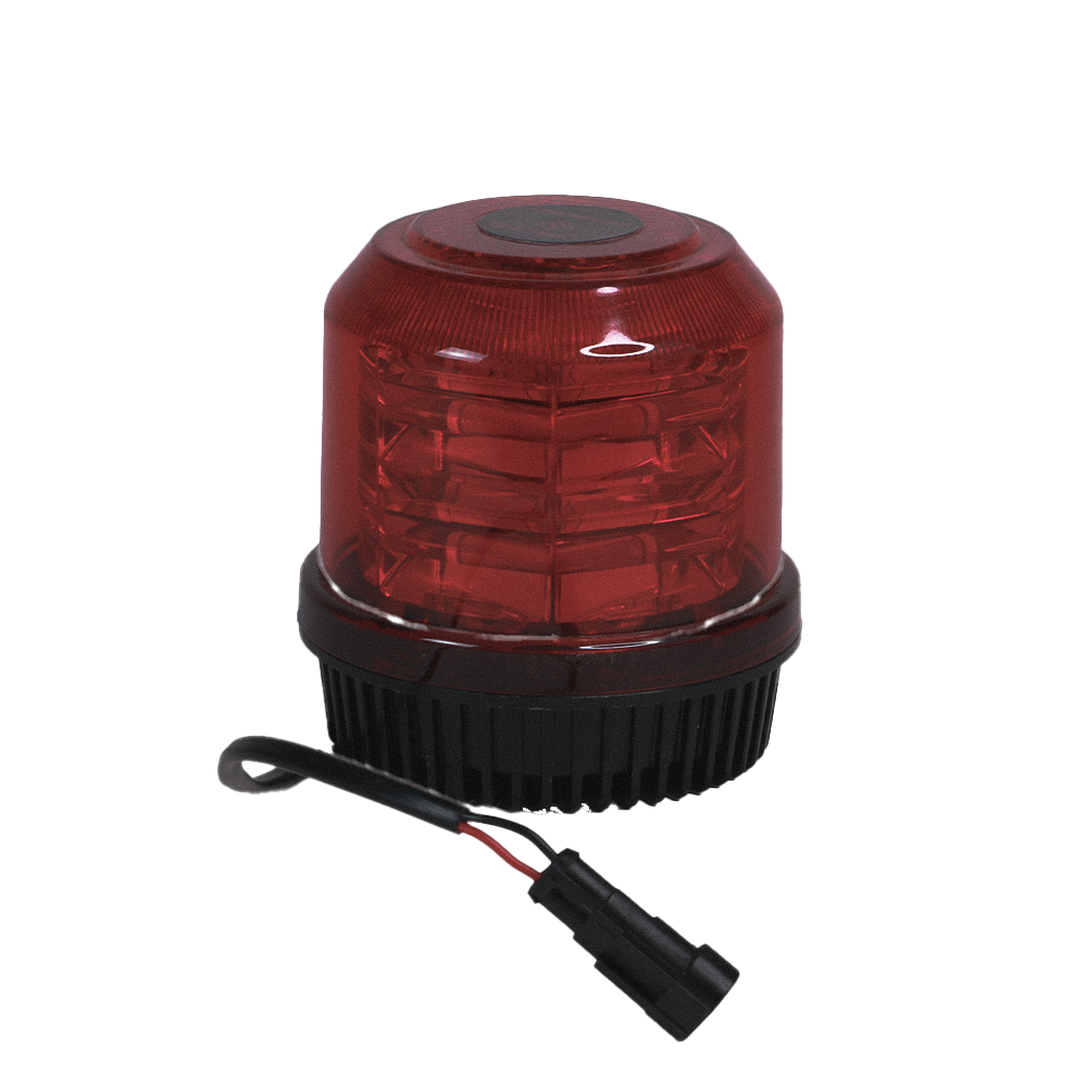 Red LED beacon strobe light
