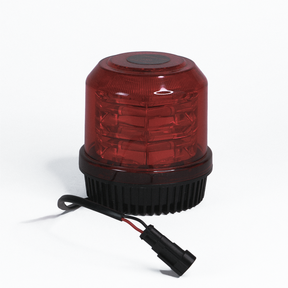 Red LED beacon strobe light