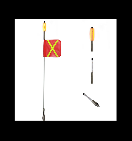 8FT Lit tip fibreglass Fleet work whip