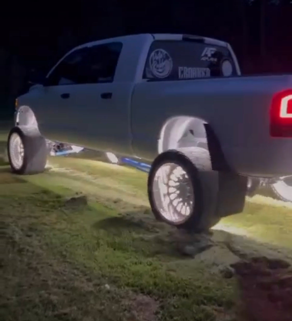 White BRIGHT 10 row LED wheel lights 17"