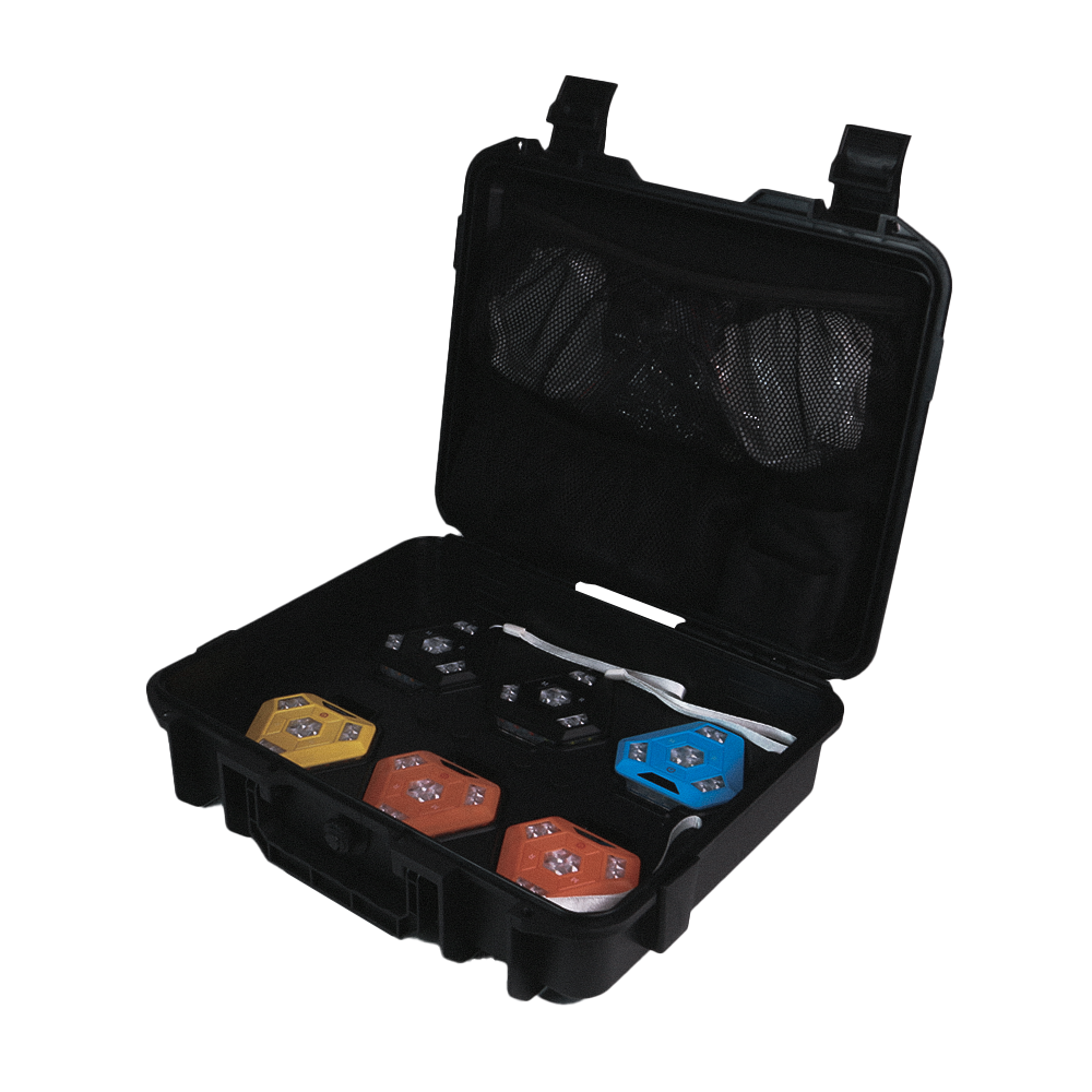 HD rechargeable magnetic warning lights in charging case 6PK