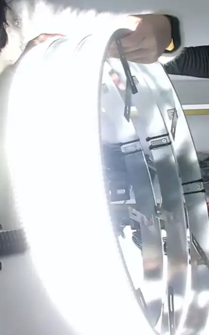 White BRIGHT 10 row LED wheel lights 17"